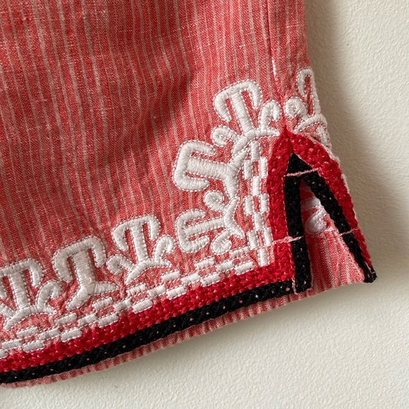 ANTHROPOLOGIE Linen Beachcomber Embroidered Boho Shorts XS - Picture 8 of 12